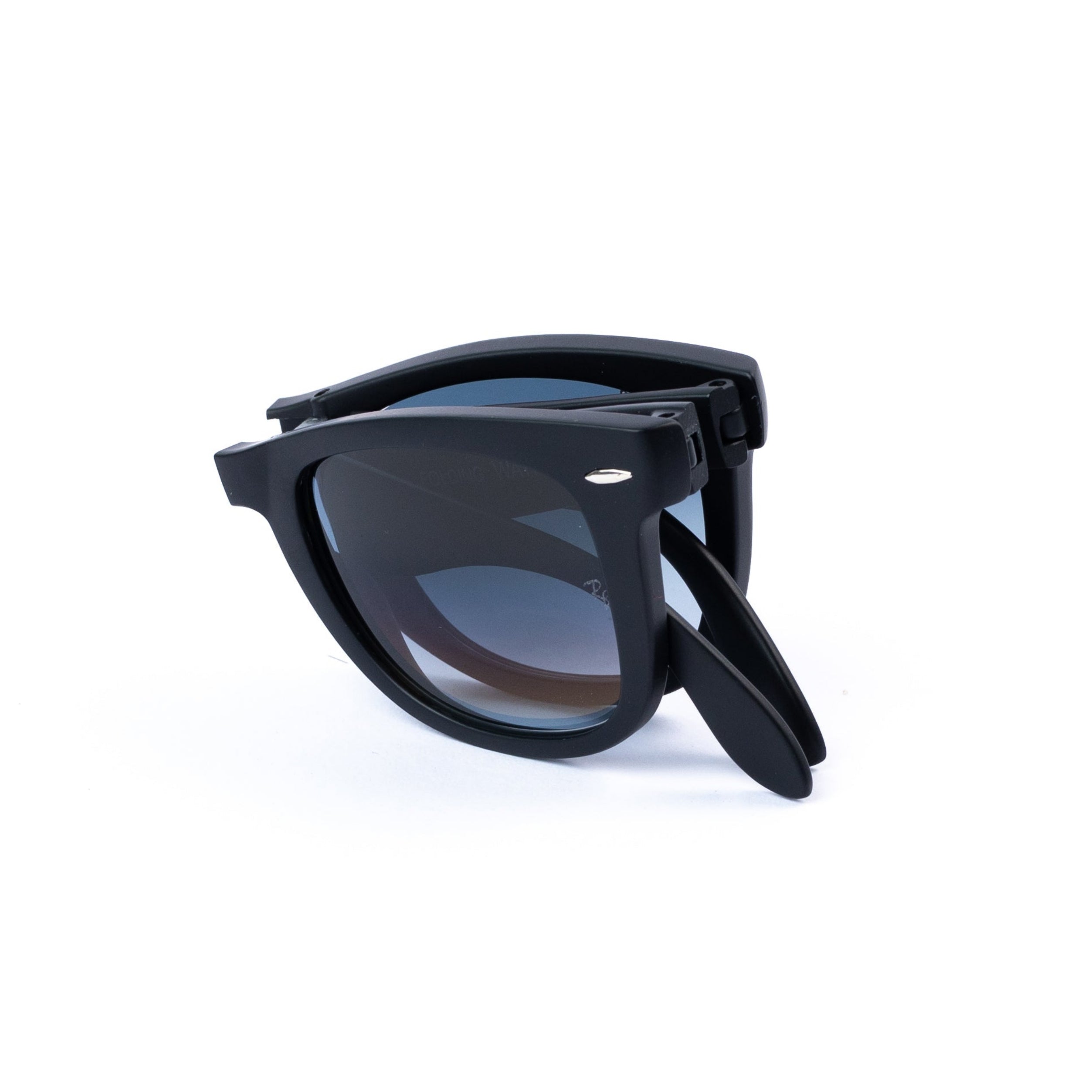 Black sunglasses on a white background
