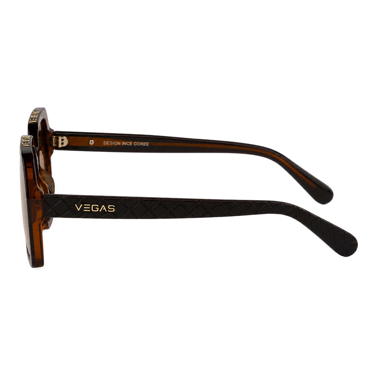 VG8602 Brown Tortoise sunglasses side profile detail