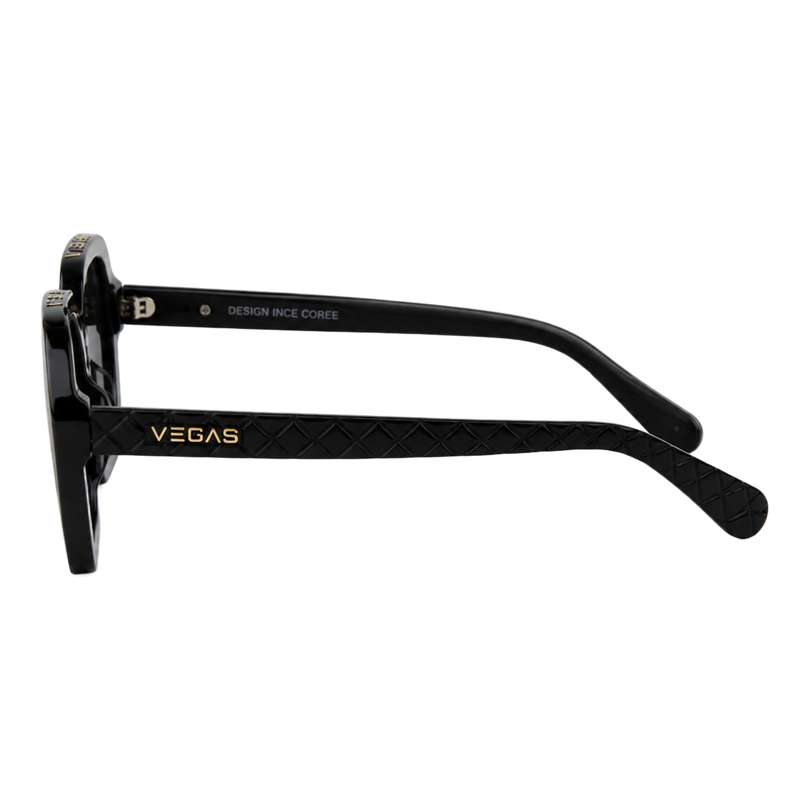 VG8602 Black sunglasses side profile detail