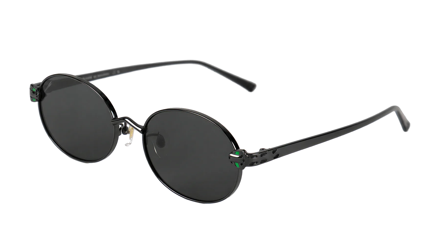 CT0640S Sunglasses Black / Silver / Green — Angle