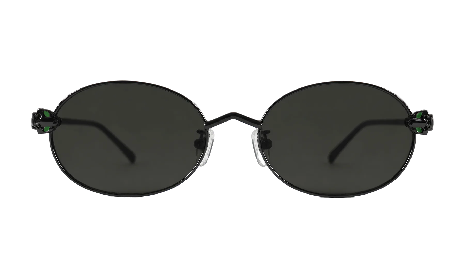 CT0640S Sunglasses Black / Silver / Green — Front