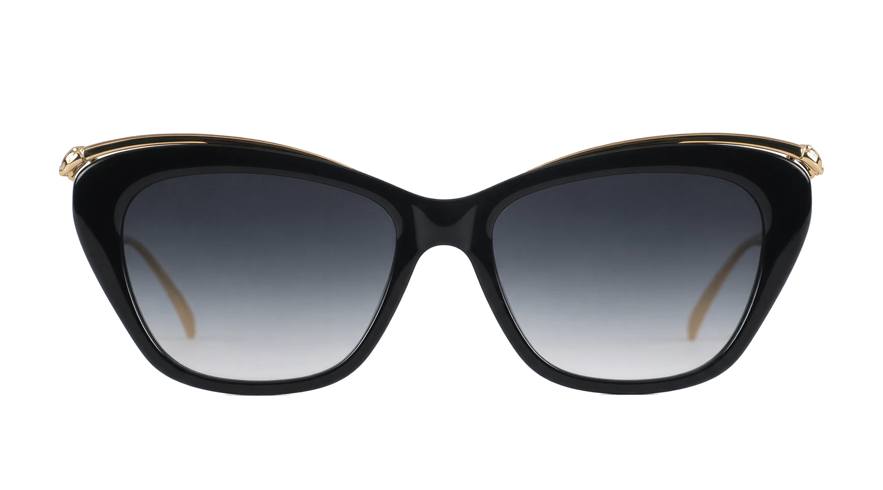 M21HU09230 Sunglasses Black / Gold / Gray — Front