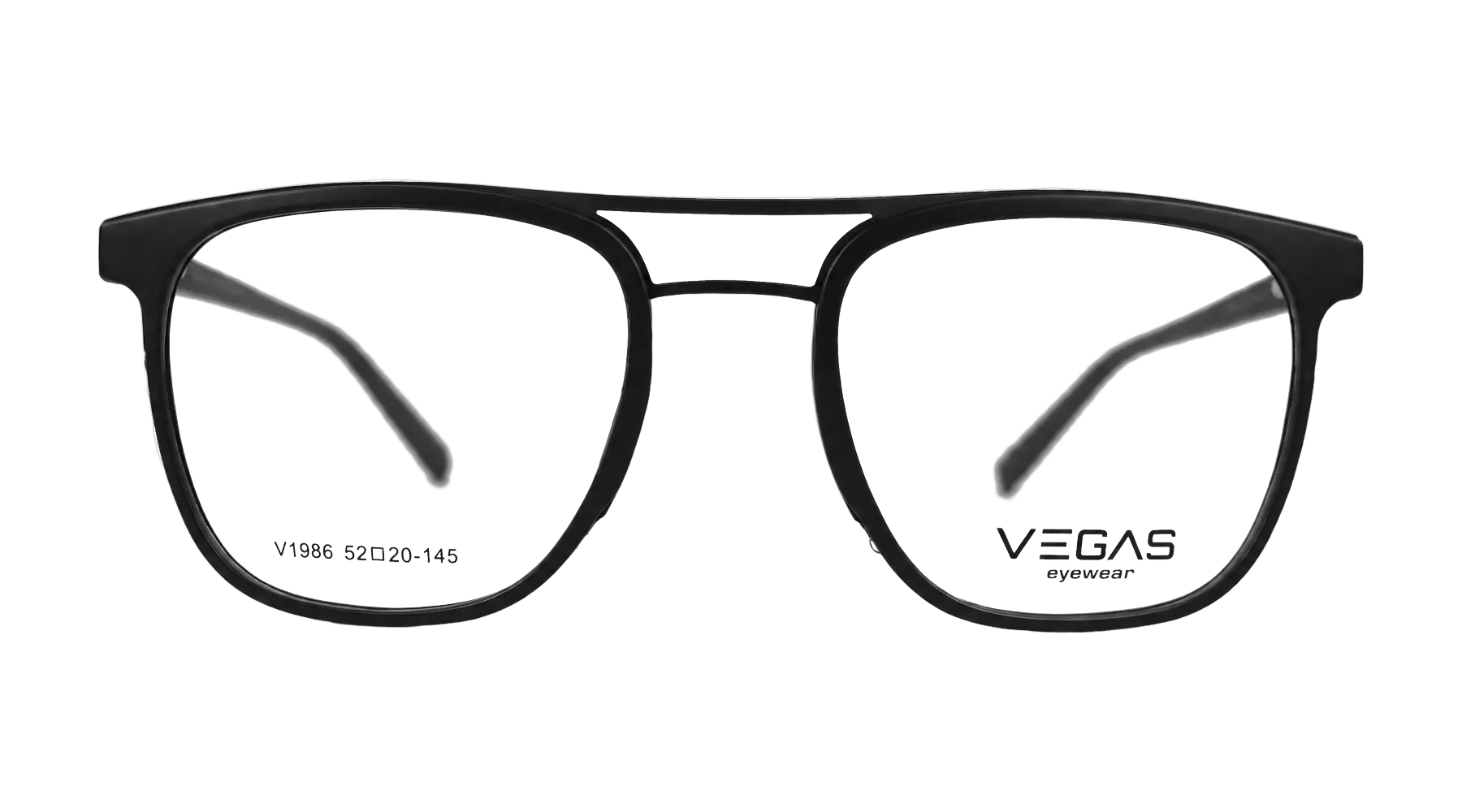 V1986 Clip-On Set Black — Front