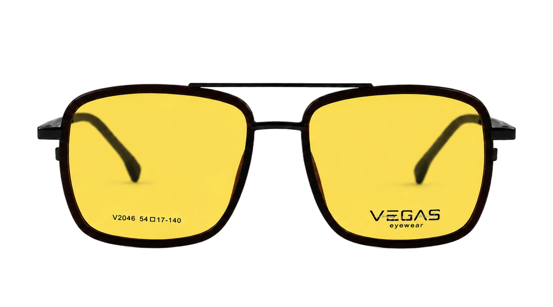 V2046 Clip-On Set Black — Amber attached