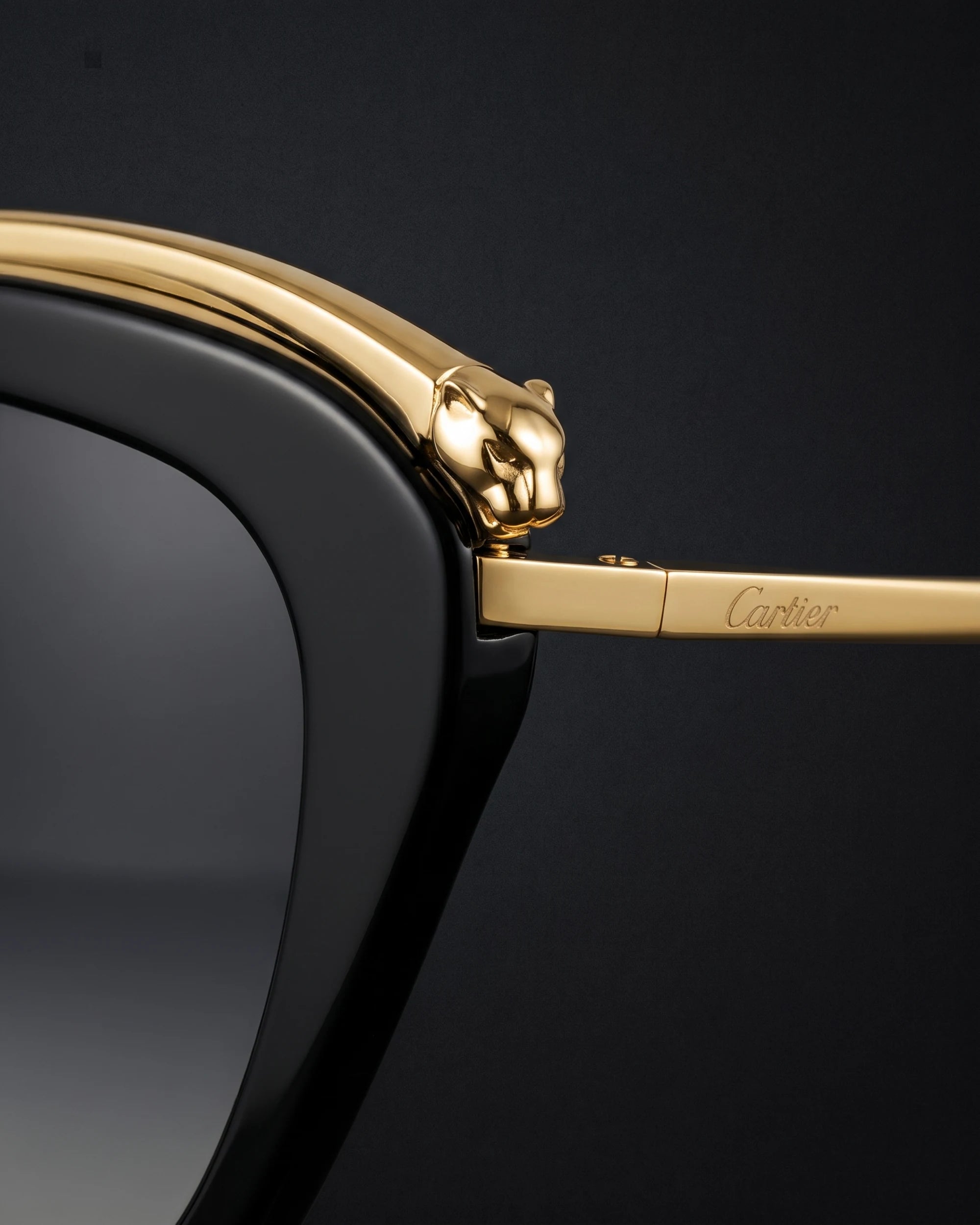 M21HU09230 Sunglasses Black / Gold / Gray — Top Bar and Hinge