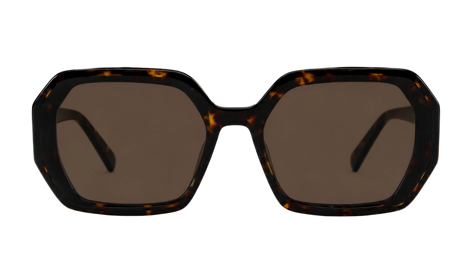 V6001 Sunglasses Tortoise / Brown Lens — Front