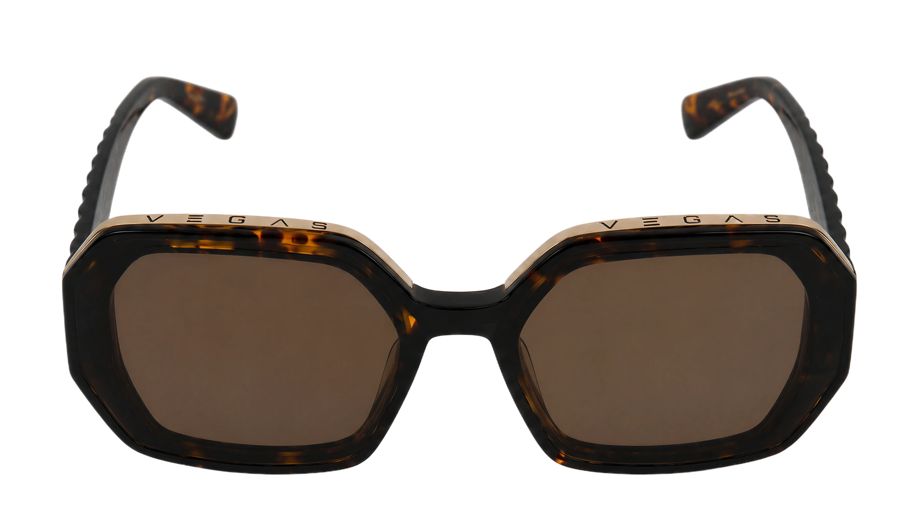 V6001 Sunglasses Tortoise / Brown Lens — Open