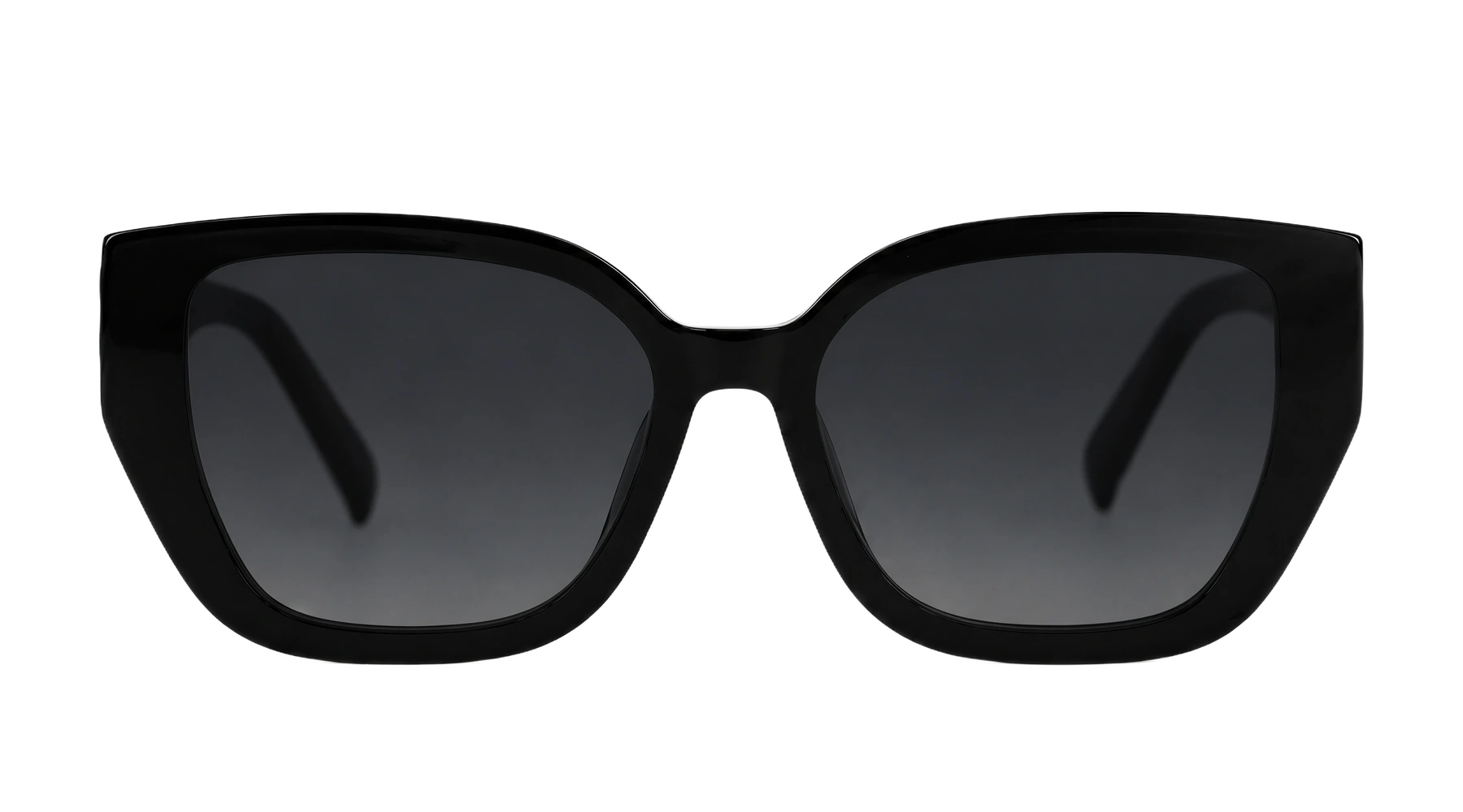 VG8601 Sunglasses Black / Smoke Gradient — Front